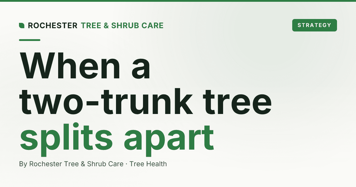 Codominant Stems and Included Bark: The Hidden Split Risk in Yard Trees
