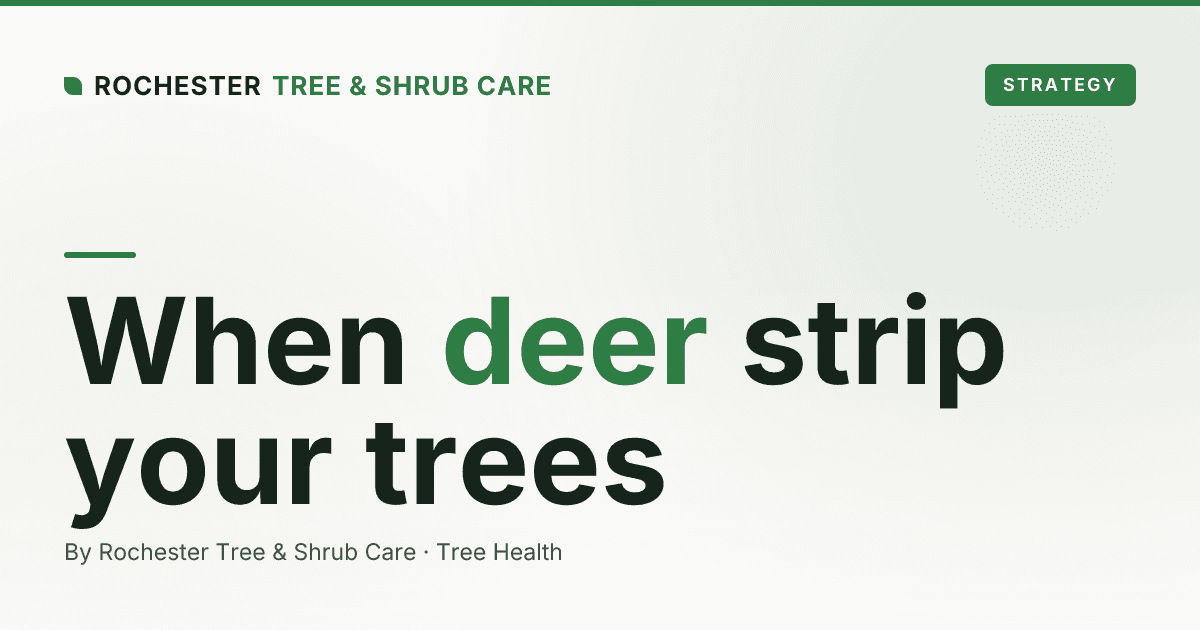 Deer and Vole Damage to Rochester Trees and Shrubs: Browsing, Rubbing, and Girdling