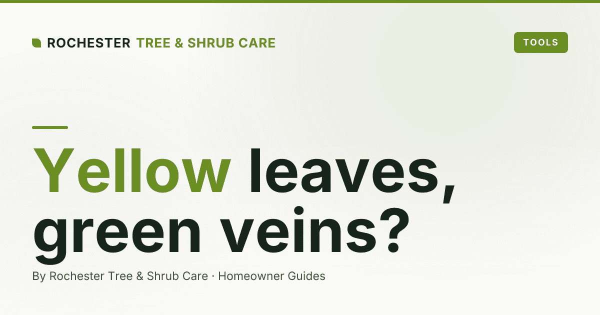 Yellow Leaves with Green Veins? Iron Chlorosis in Rochester Pin Oaks and Maples
