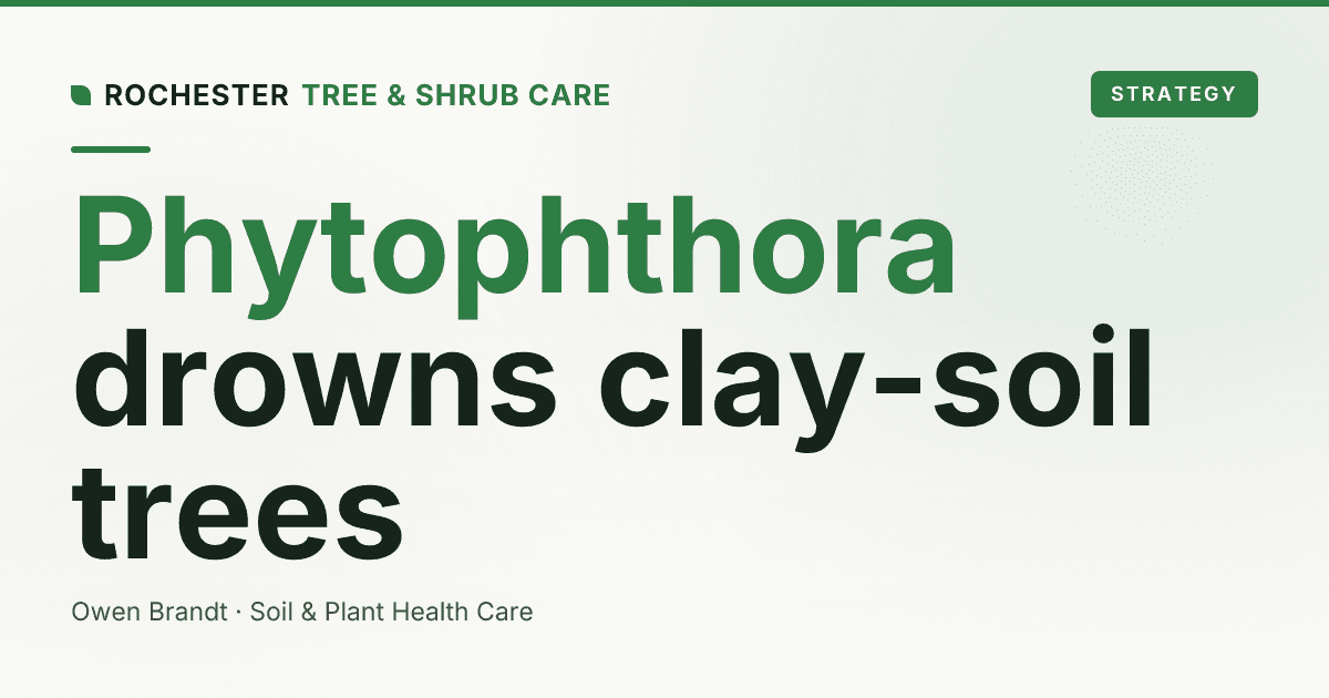 Phytophthora Root Rot in Rochester: Why Wet Clay Soil Slowly Drowns Your Trees