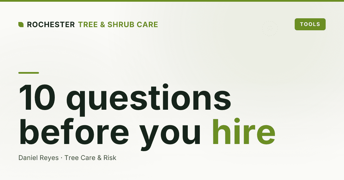 10 Questions to Ask Before Hiring a Tree Service in Rochester