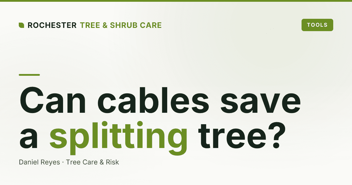 Tree Cabling and Bracing: Can It Save a Splitting Tree in Rochester?