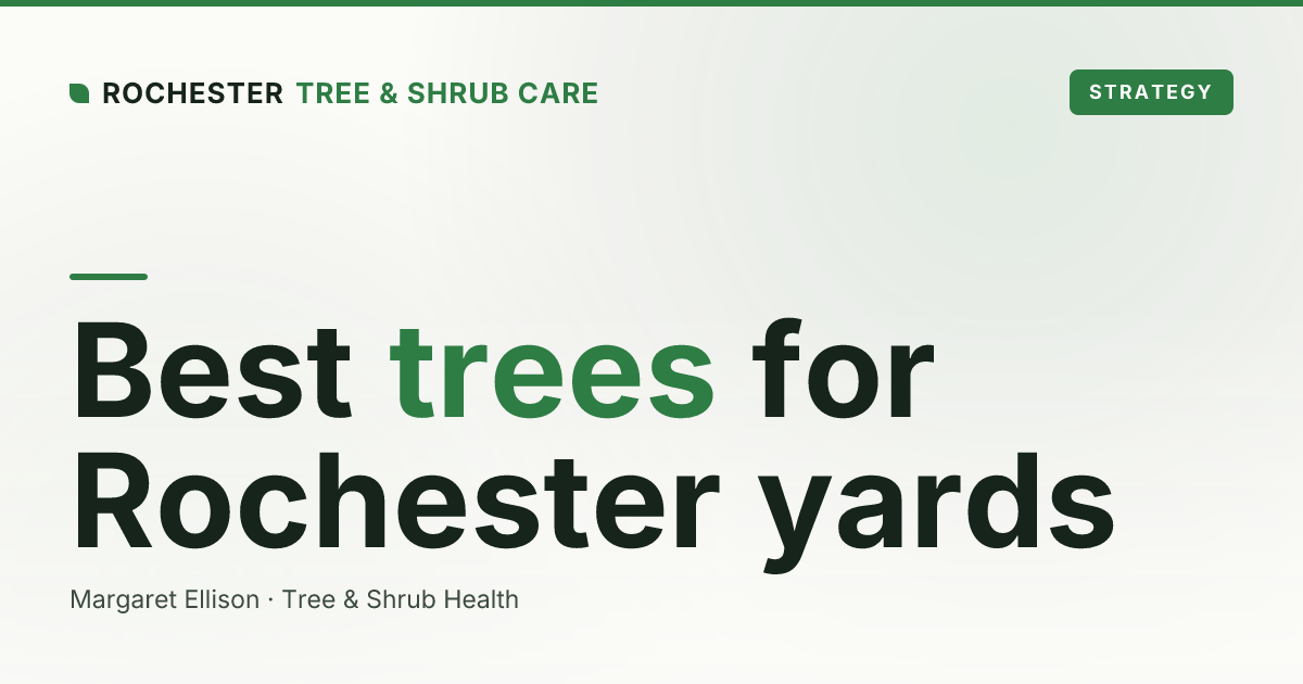 What Trees Grow Best in Rochester, NY (USDA Zone 5b-6a)?
