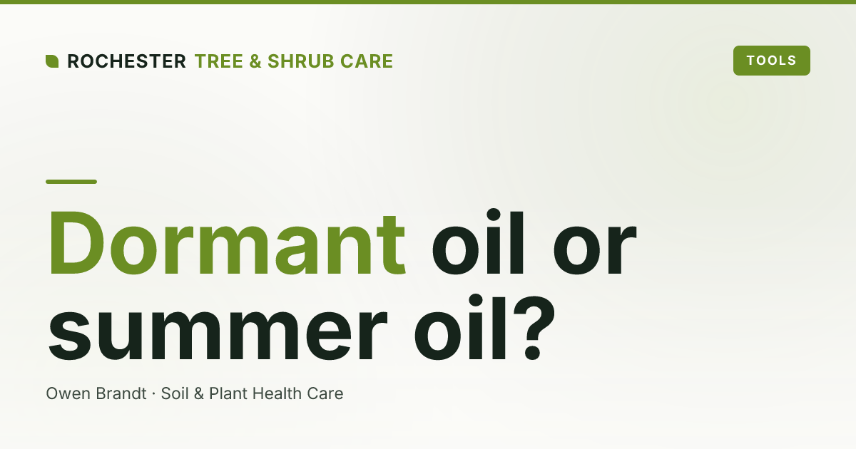 Dormant Oil vs Summer Horticultural Oil: Which Tree Pest Spray and When?